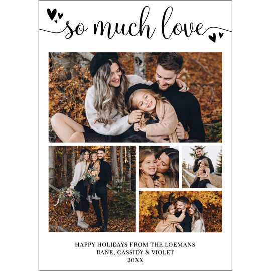 So Much Love Flat Holiday Photo Cards